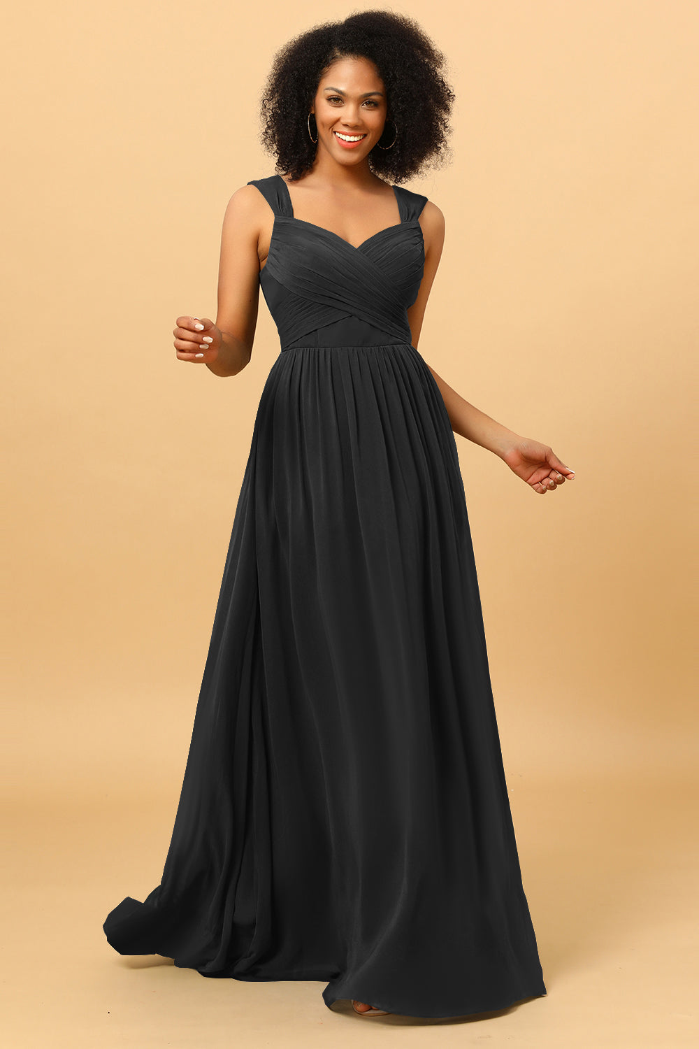 Wedtrend Women Bridesmaids A Line Sweetheart Chiffon Floor Length Bridesmaid Dress with Heart Shaped Open Back WEDTREND Wedtrend Women Bridesmaids A Line Sweetheart Chiffon Floor Length Bridesmaid Dress with Heart Shaped Open Back WEDTREND