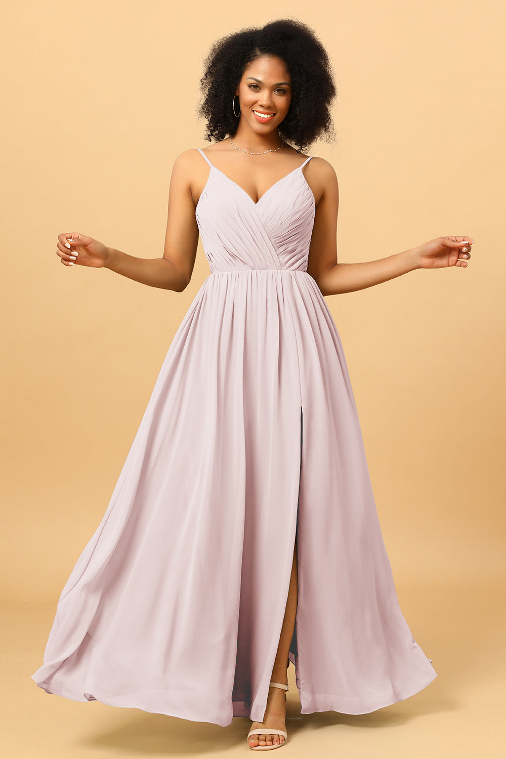 Wedtrend Women Ruched Long Floor Length Chiffon Bridesmaid Dress with Slit WEDTREND Wedtrend Women Ruched Long Floor Length Chiffon Bridesmaid Dress with Slit WEDTREND