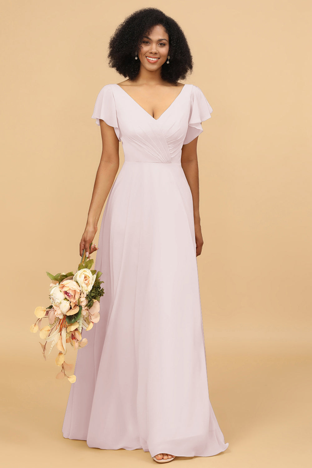 Wedtrend Women V-Neck Long Floor Length Chiffon Bridesmaid Dress WEDTREND Wedtrend Women V-Neck Long Floor Length Chiffon Bridesmaid Dress WEDTREND