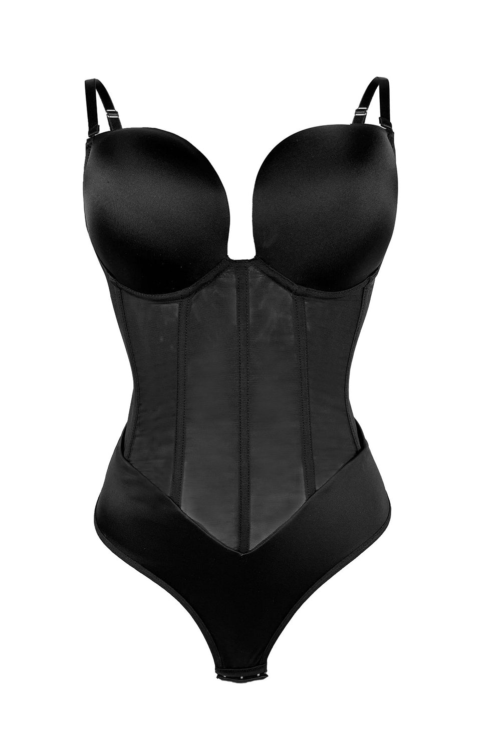 Wedtrend Women Party Wear Black Corset Tummy Control Butt Lifting