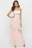 Black Corset Asymmetrical Tulle Long Wedding Guest Dress