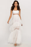 Black Corset Asymmetrical Tulle Long Wedding Guest Dress