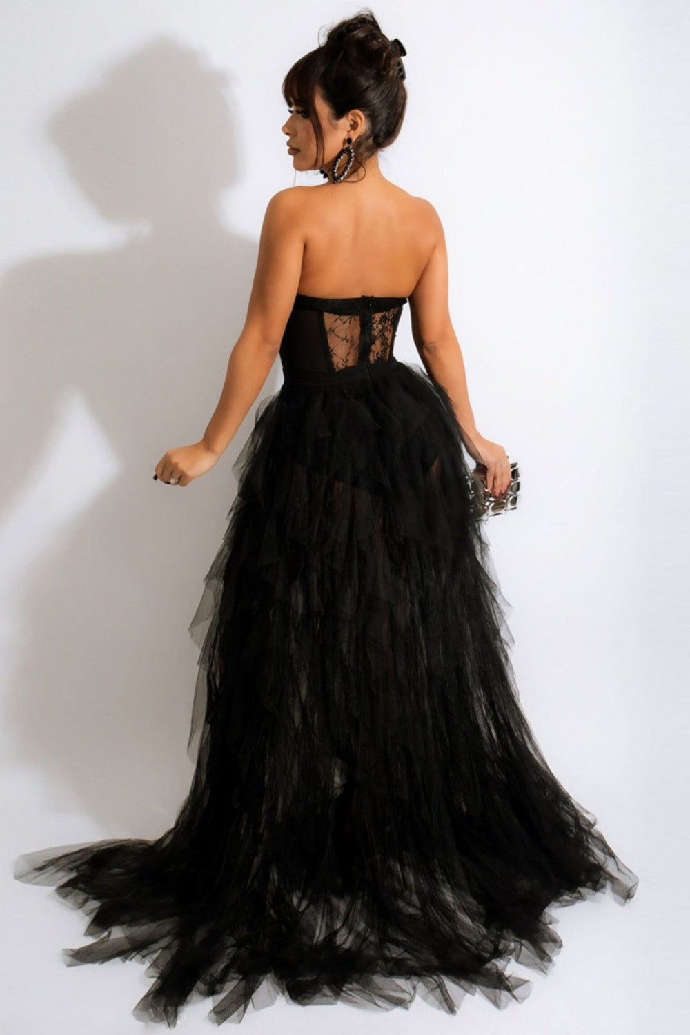 WEDTREND Women Red Prom Dress A Line Tulle Sweetheart Corset Long Evening Dress with Slit WEDTREND Women Red Prom Dress A Line Tulle Sweetheart Corset Long Evening Dress with Slit