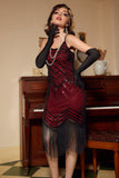 Bodycon Spaghetti Straps Fringed Vintage Party Sequin Dress