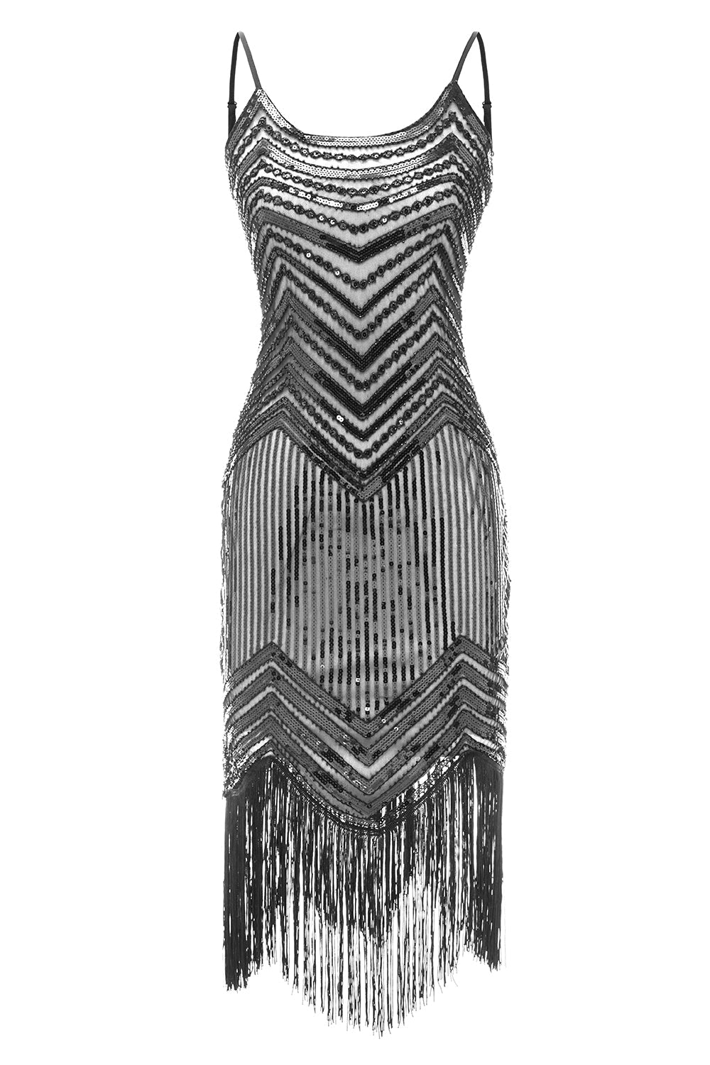 Wedtrend Women Black Evening Dress Bodycon Spaghetti Straps Fringed Vintage Party Sequin Dress WEDTREND Wedtrend Women Black Evening Dress Bodycon Spaghetti Straps Fringed Vintage Party Sequin Dress WEDTREND