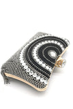 Golden Beaded Pearls Party Clutch
