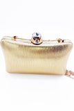 Golden Beaded Pearls Party Clutch