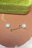 Freshwater Pearl Stud Earrings Vintage Wedding Party Jewelry