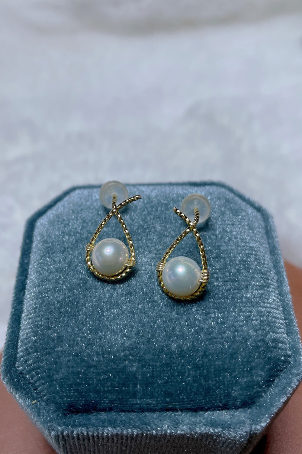 Simple Pearl Stud Earrings Wedding Party Jewelry