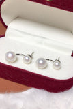 Simple White Pearl Wedding Party Earrings