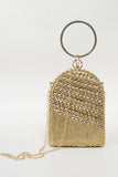 Golden Rhinestones Wedding Party Handbag