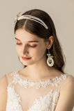 White Faux Pearl Headband Earrings Set