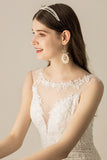 White Faux Pearl Headband Earrings Set