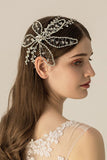 Silver Flower Shaped Rhinestone Bridal Headpiece