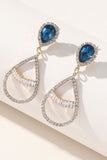 Royal Blue Beaded Wedding Earrings