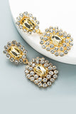 Golden Beaded Wedding Earrings