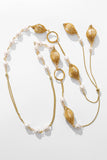 Golden Natural Freshwater Pearsl Choker Necklace