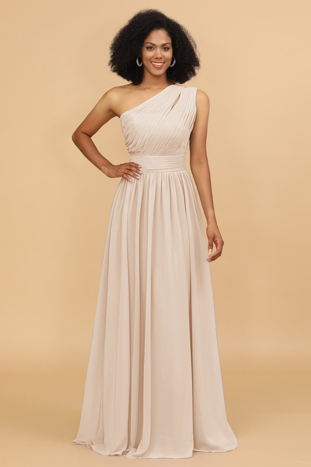 Wedtrend Women Bridesmaids A Line One Shoulder Long Chiffon Wedding Party Formal Bridesmaid Dress with Ruffles WEDTREND Wedtrend Women Bridesmaids A Line One Shoulder Long Chiffon Wedding Party Formal Bridesmaid Dress with Ruffles WEDTREND