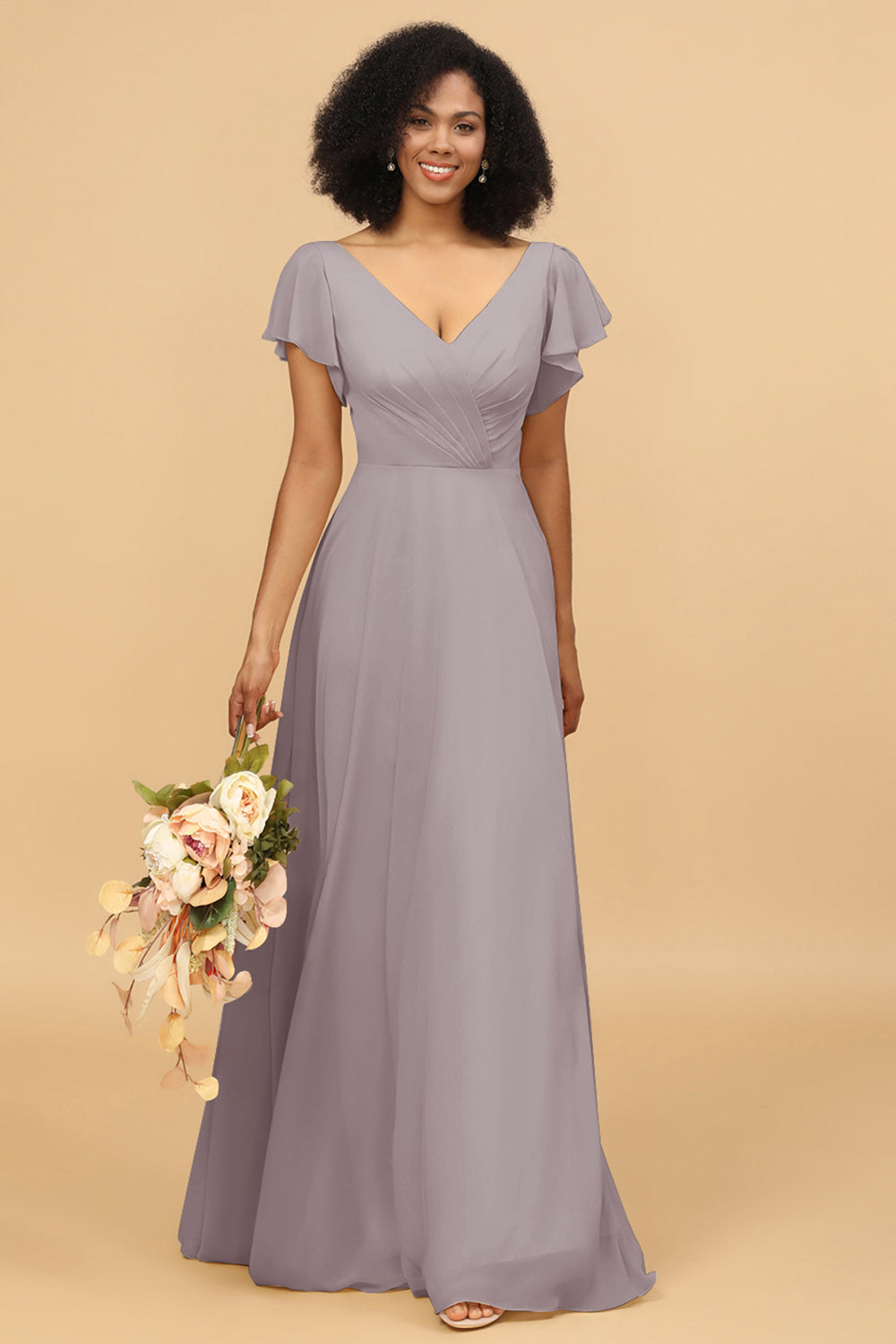 Wedtrend Women V-Neck Long Floor Length Chiffon Bridesmaid Dress WEDTREND Wedtrend Women V-Neck Long Floor Length Chiffon Bridesmaid Dress WEDTREND