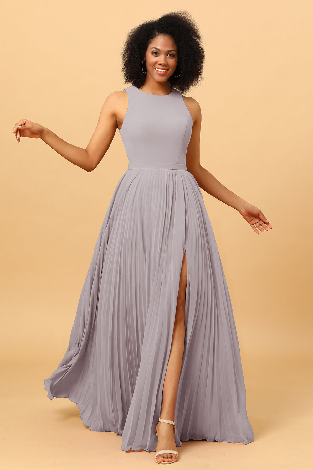 Pleated bridesmaid dress cheap