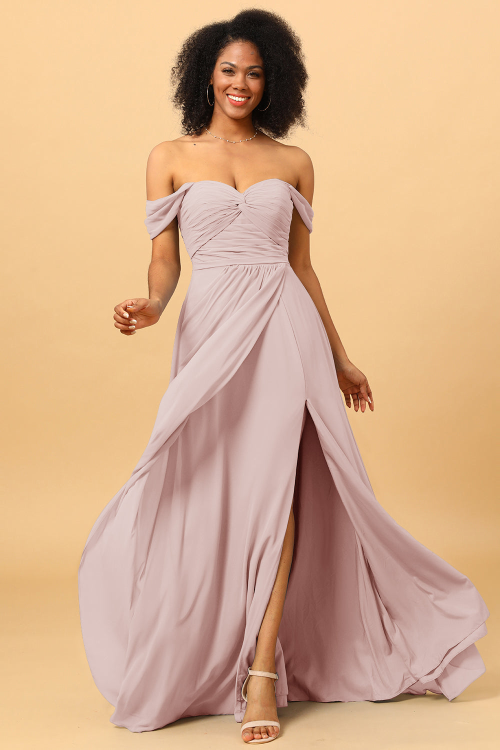Wedtrend Women Bridesmaids A Line Off the Shoulder Ruched Chiffon Bridesmaid Dress with Slit – WEDTREND Wedtrend Women Bridesmaids A Line Off the Shoulder Ruched Chiffon Bridesmaid Dress with Slit – WEDTREND