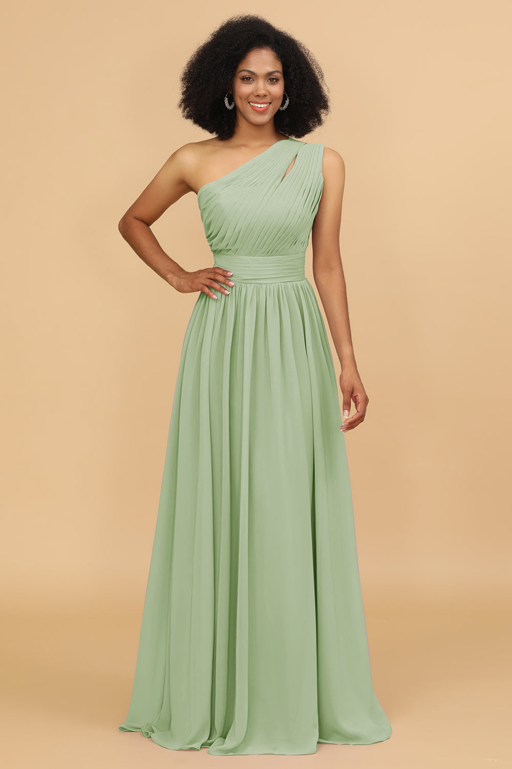 Wedtrend Women Bridesmaids A Line One Shoulder Long Chiffon Wedding Party Formal Bridesmaid Dress with Ruffles WEDTREND Wedtrend Women Bridesmaids A Line One Shoulder Long Chiffon Wedding Party Formal Bridesmaid Dress with Ruffles WEDTREND