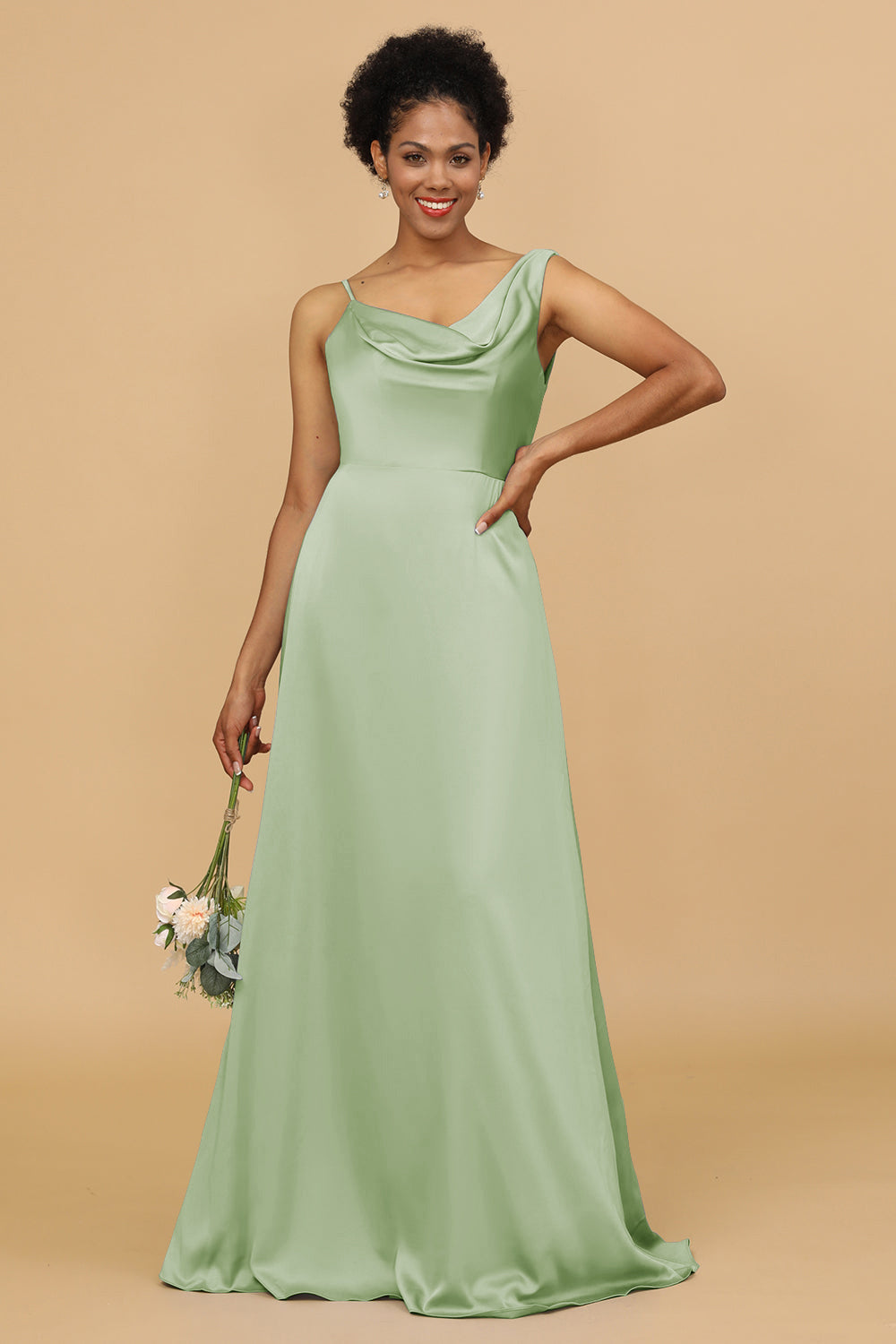 Wedtrend Women Bridesmaids A Line Asymmetrical Neck Satin Floor Length Bridesmaid Dress Wedding Party Formal Dress WEDTREND Wedtrend Women Bridesmaids A Line Asymmetrical Neck Satin Floor Length Bridesmaid Dress Wedding Party Formal Dress WEDTREND