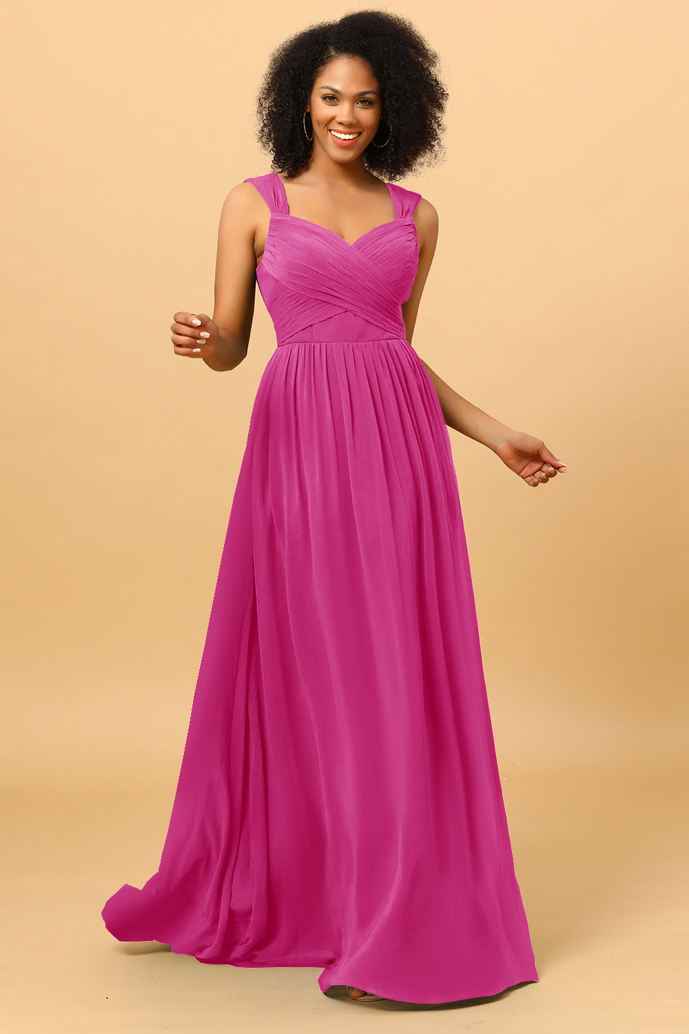 Wedtrend Women Bridesmaids A Line Sweetheart Chiffon Floor Length Bridesmaid Dress with Heart Shaped Open Back WEDTREND Wedtrend Women Bridesmaids A Line Sweetheart Chiffon Floor Length Bridesmaid Dress with Heart Shaped Open Back WEDTREND