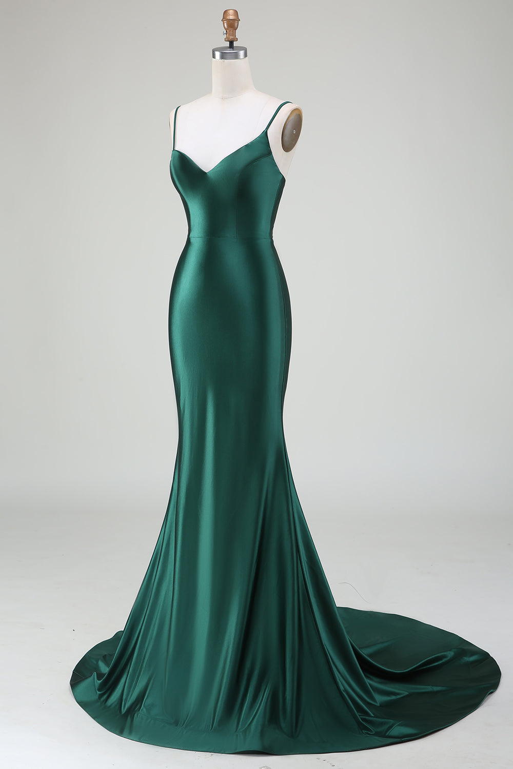 Wedtrend Women Dark Green Prom Dress Mermaid Spaghetti Straps Sweep Train Evening Dress WEDTREND Wedtrend Women Dark Green Prom Dress Mermaid Spaghetti Straps Sweep Train Evening Dress WEDTREND