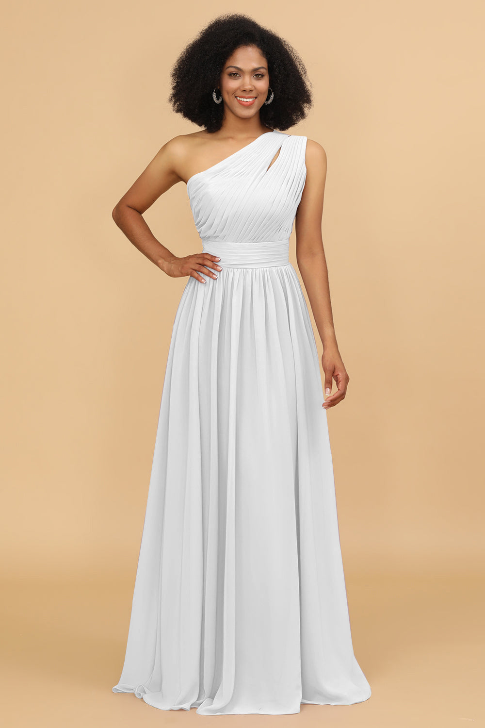 Wedtrend Women Bridesmaids A Line One Shoulder Long Chiffon Wedding Party Formal Bridesmaid Dress with Ruffles WEDTREND Wedtrend Women Bridesmaids A Line One Shoulder Long Chiffon Wedding Party Formal Bridesmaid Dress with Ruffles WEDTREND
