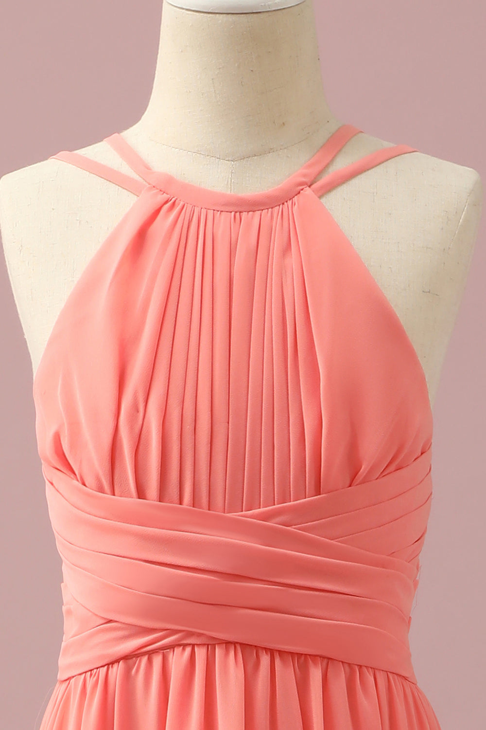 Wedtrend Coral A-Line Halter Floor-Length Chiffon Junior Bridesmaid Dress Flower Girl Dress Wedding Party Dress WEDTREND Wedtrend Coral A-Line Halter Floor-Length Chiffon Junior Bridesmaid Dress Flower Girl Dress Wedding Party Dress WEDTREND