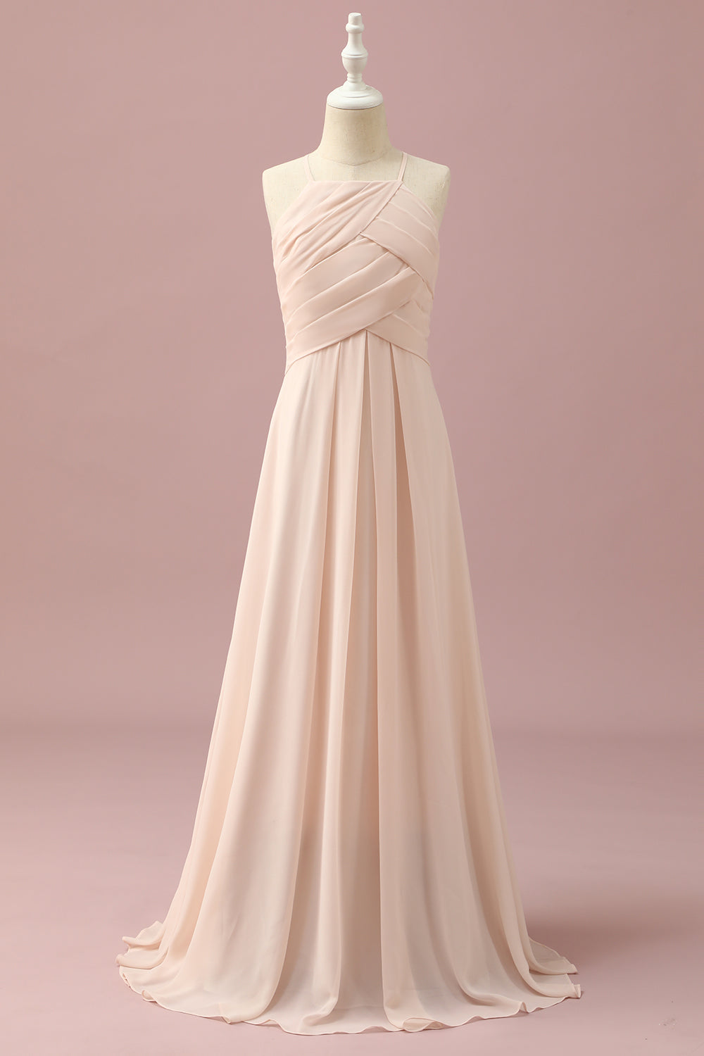 Wedtrend Women Ivory A-Line Halter Floor Length Chiffon Junior Bridesmaid Dress Wedding Guest Dress WEDTREND Wedtrend Women Ivory A-Line Halter Floor Length Chiffon Junior Bridesmaid Dress Wedding Guest Dress WEDTREND