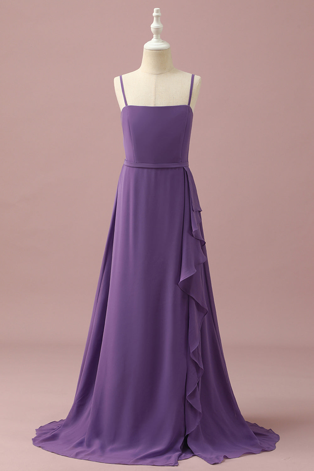 Wedtrend Women A-Line Spaghetti Straps Floor-Length Chiffon Junior Bridesmaid Dress With Ruffles Flower Girl Dress Wedding Party Dress WEDTREND Wedtrend Women A-Line Spaghetti Straps Floor-Length Chiffon Junior Bridesmaid Dress With Ruffles Flower Girl Dress Wedding Party Dress WEDTREND