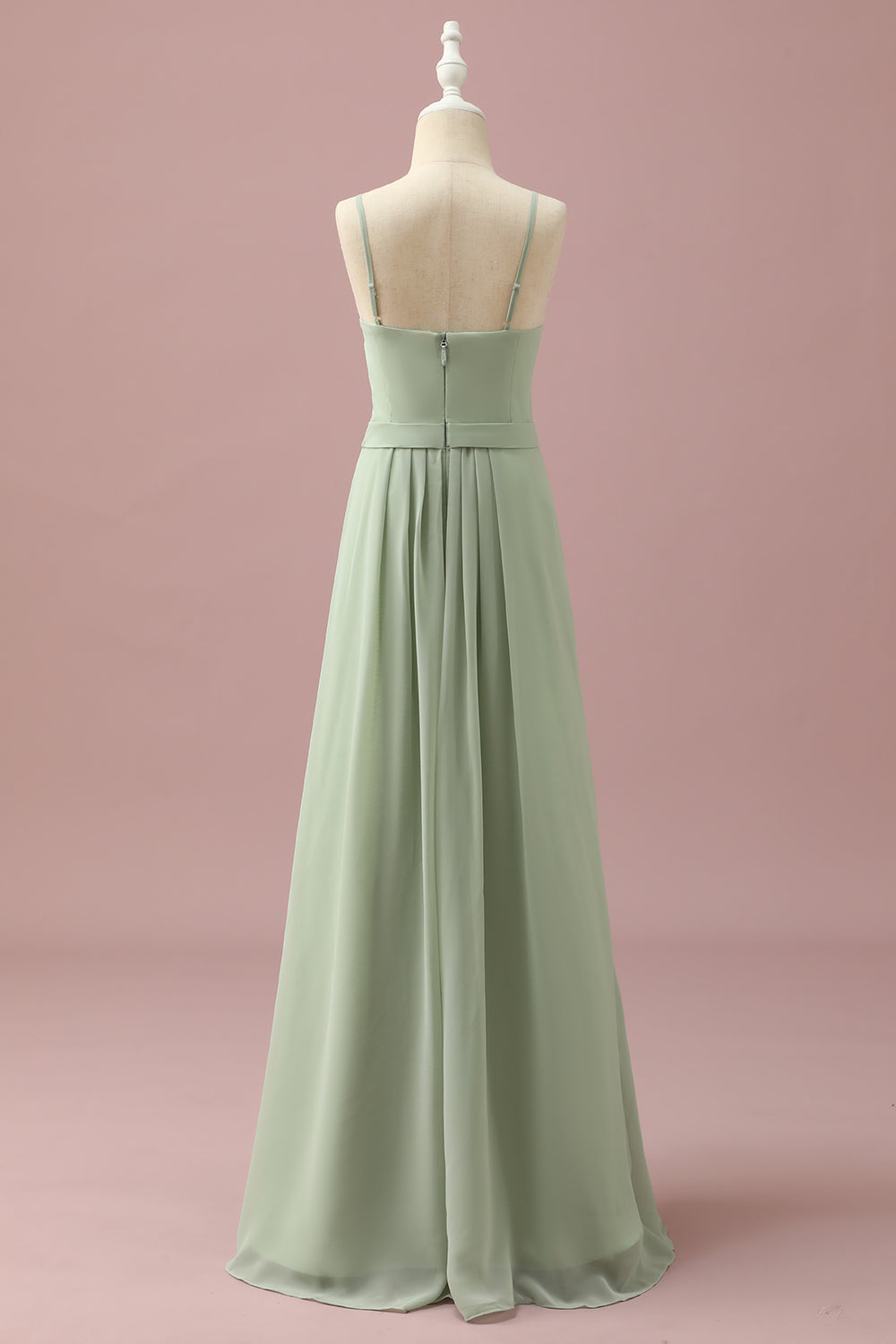 Wedtrend Women Dusty Sage Chiffon Round Neck Junior Bridesmaid Dress With Cascading Ruffles Wedding Guest Dress WEDTREND Wedtrend Women Dusty Sage Chiffon Round Neck Junior Bridesmaid Dress With Cascading Ruffles Wedding Guest Dress WEDTREND