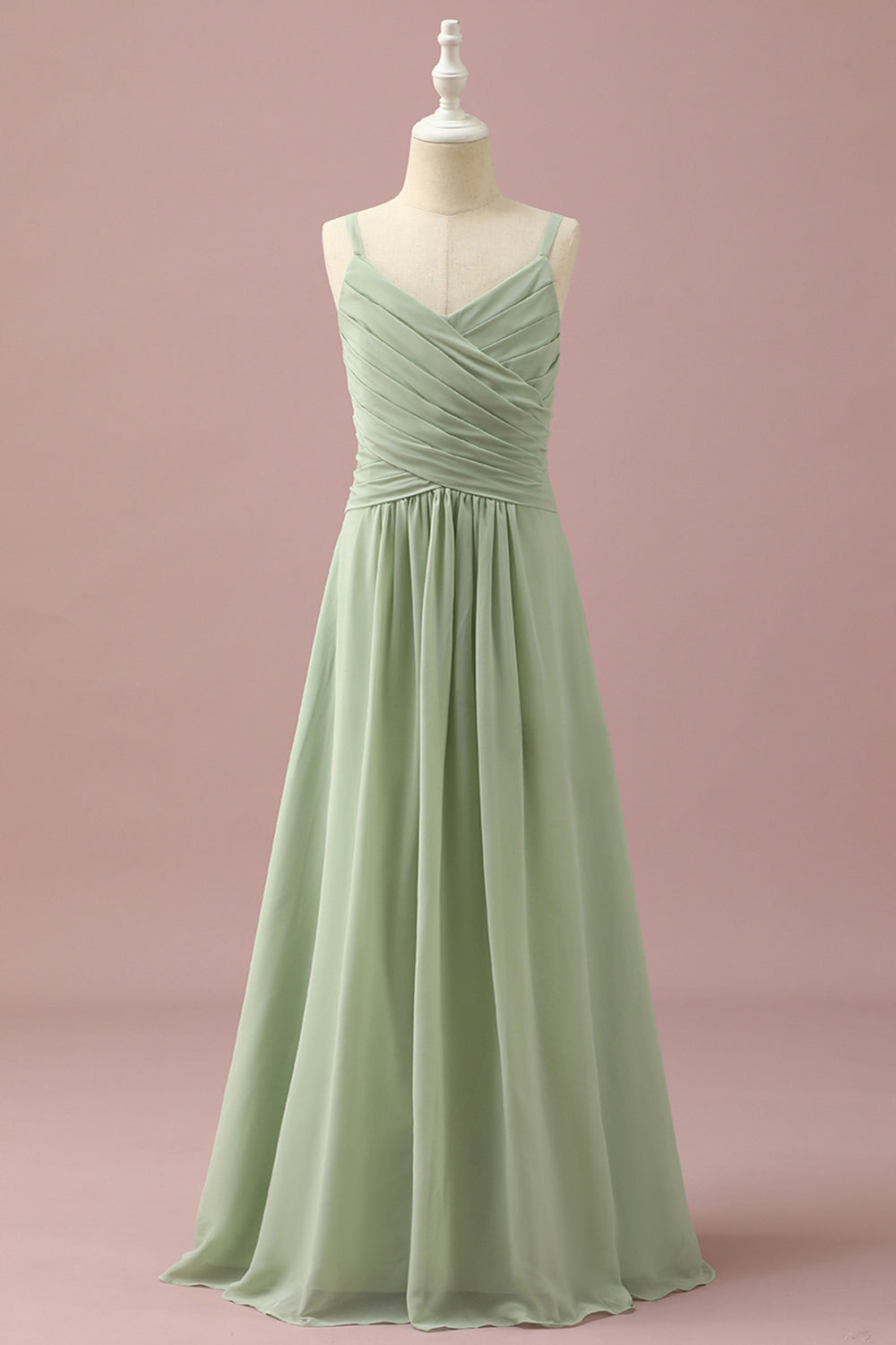 Wedtrend Sage A-Line Spaghetti Straps Floor-Length Chiffon Junior Bridesmaid Dress Wedding Party Dress WEDTREND Wedtrend Sage A-Line Spaghetti Straps Floor-Length Chiffon Junior Bridesmaid Dress Wedding Party Dress WEDTREND