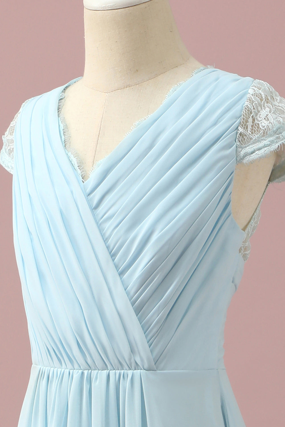 Wedtrend Light Blue A-Line V Neck Floor-Length Chiffon Junior Bridesmaid Dress Wedding Party Dress WEDTREND Wedtrend Light Blue A-Line V Neck Floor-Length Chiffon Junior Bridesmaid Dress Wedding Party Dress WEDTREND