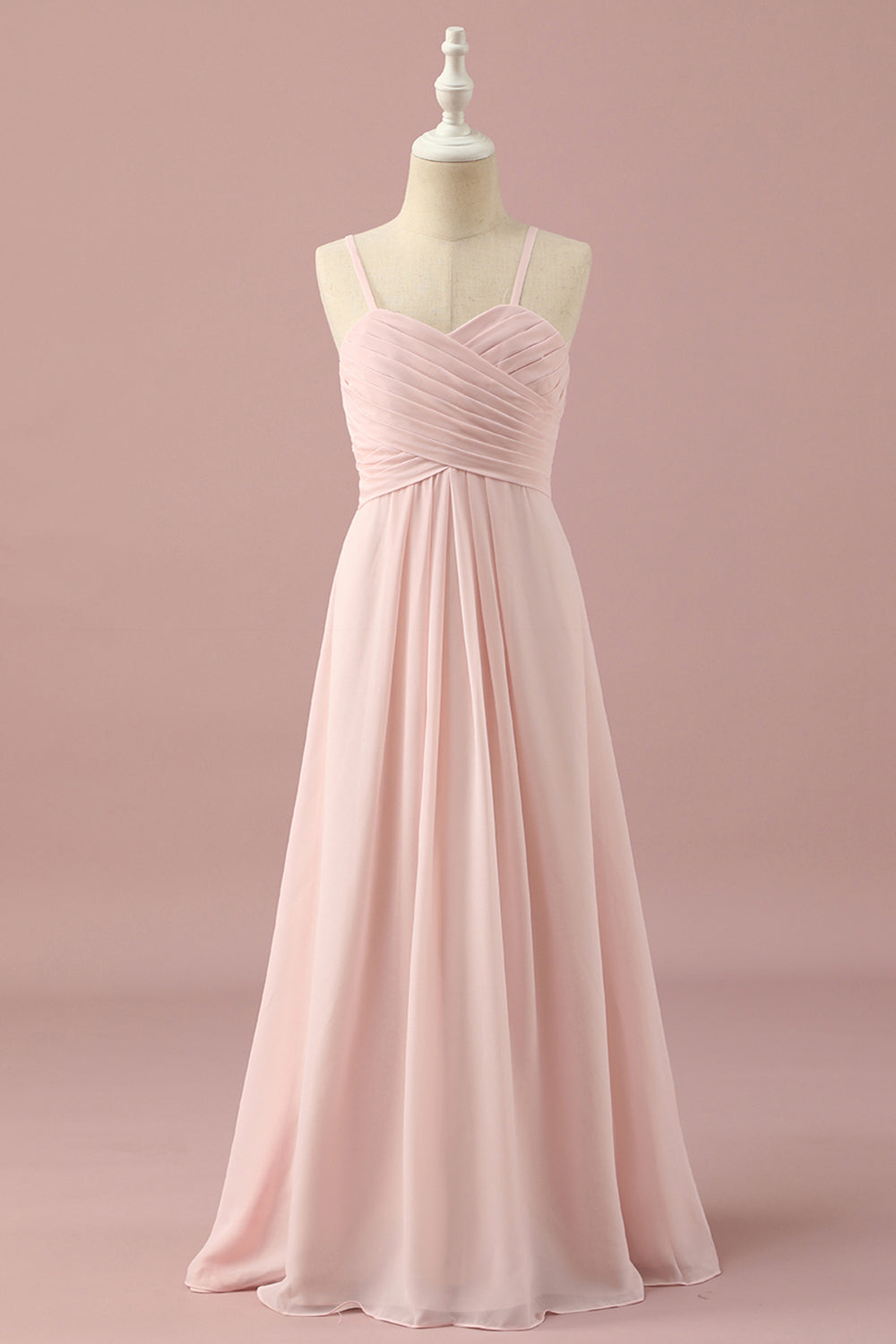 Wedtrend Light Pink A-Line Spaghetti Straps Floor-Length Chiffon Junior Bridesmaid Dress Wedding Party Dress WEDTREND Wedtrend Light Pink A-Line Spaghetti Straps Floor-Length Chiffon Junior Bridesmaid Dress Wedding Party Dress WEDTREND
