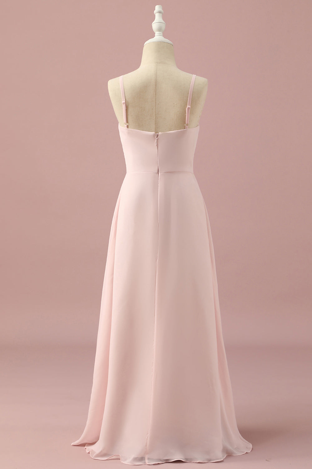 Wedtrend Light Pink A-Line Spaghetti Straps Floor-Length Chiffon Junior Bridesmaid Dress Wedding Party Dress WEDTREND Wedtrend Light Pink A-Line Spaghetti Straps Floor-Length Chiffon Junior Bridesmaid Dress Wedding Party Dress WEDTREND