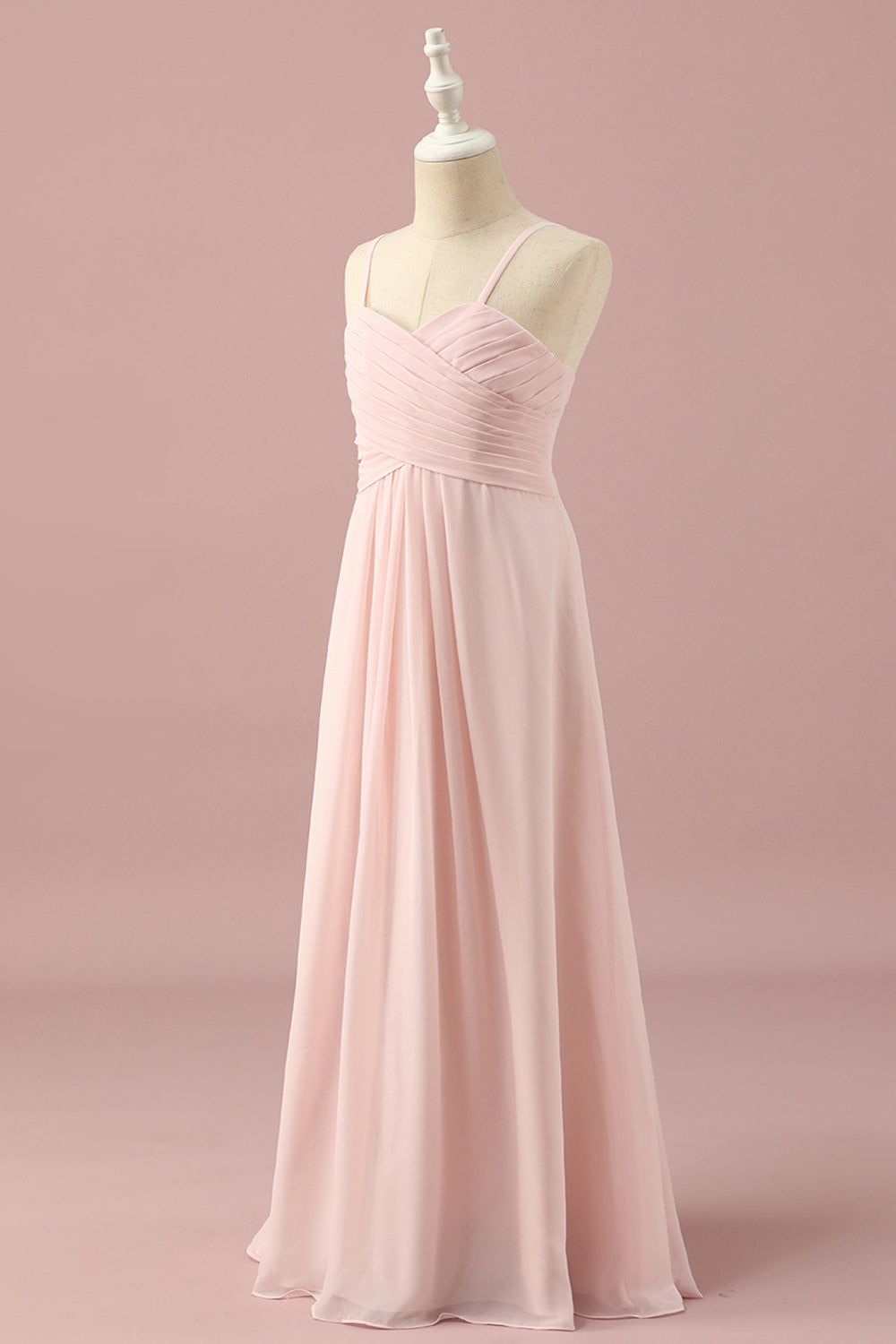 Wedtrend Light Pink A-Line Spaghetti Straps Floor-Length Chiffon Junior Bridesmaid Dress Wedding Party Dress WEDTREND Wedtrend Light Pink A-Line Spaghetti Straps Floor-Length Chiffon Junior Bridesmaid Dress Wedding Party Dress WEDTREND