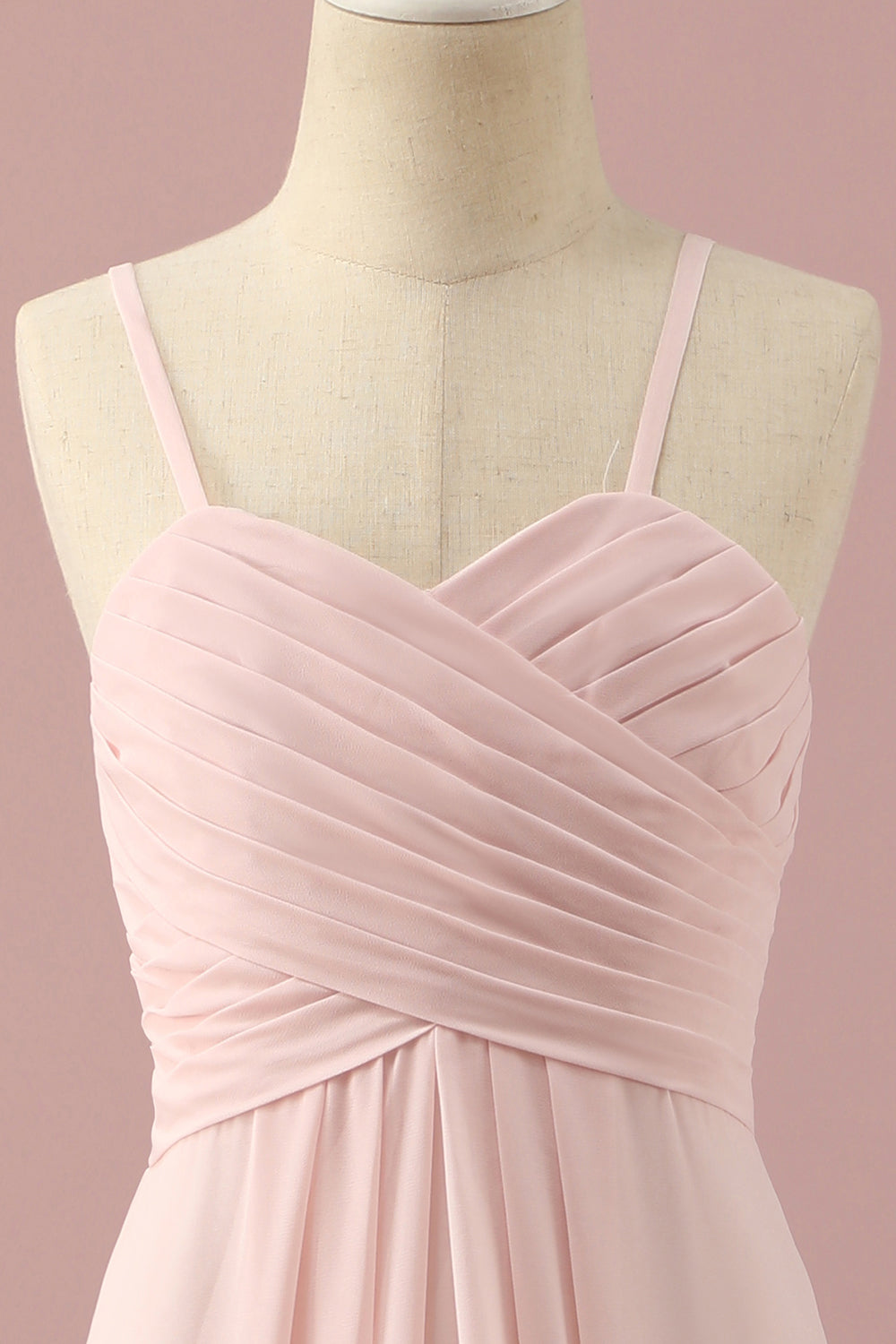 Wedtrend Light Pink A-Line Spaghetti Straps Floor-Length Chiffon Junior Bridesmaid Dress Wedding Party Dress WEDTREND Wedtrend Light Pink A-Line Spaghetti Straps Floor-Length Chiffon Junior Bridesmaid Dress Wedding Party Dress WEDTREND