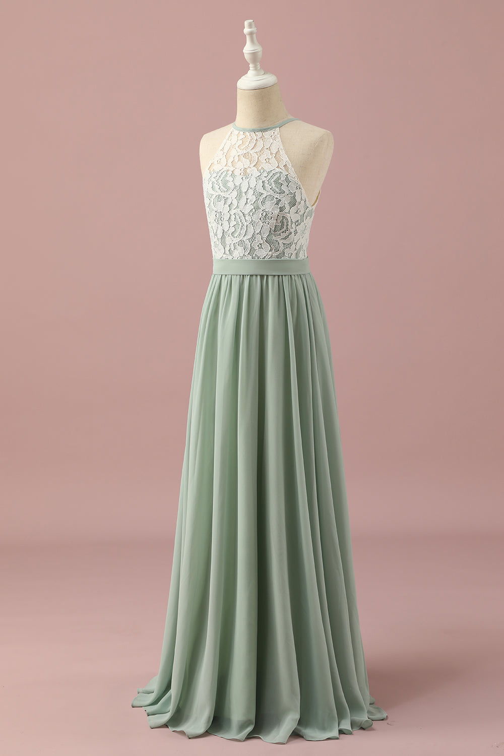 Wedtrend Women Sage Lace and Chiffon Halter Junior Bridesmaid Dress Wedding Guest Dress WEDTREND Wedtrend Women Sage Lace and Chiffon Halter Junior Bridesmaid Dress Wedding Guest Dress WEDTREND