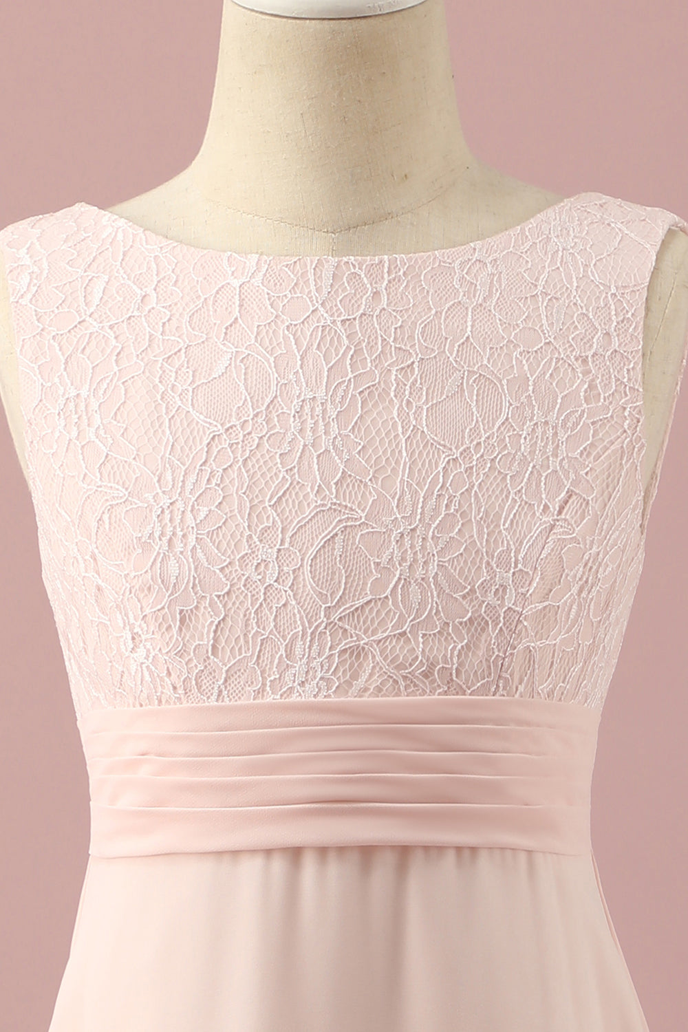 Wedtrend Women A Line Light Pink Floor Length Lace and Chiffon Junior Bridesmaid Dress Wedding Guest Party WEDTREND Wedtrend Women A Line Light Pink Floor Length Lace and Chiffon Junior Bridesmaid Dress Wedding Guest Party WEDTREND