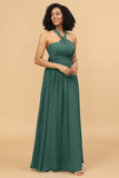 A Line Convertible Floor-Length Chiffon Bridesmaid Dress