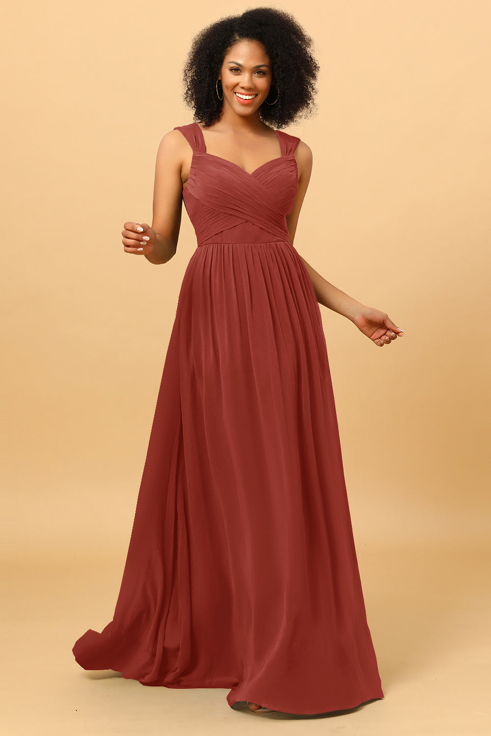 Wedtrend Women Bridesmaids A Line Sweetheart Chiffon Floor Length Bridesmaid Dress with Heart Shaped Open Back WEDTREND Wedtrend Women Bridesmaids A Line Sweetheart Chiffon Floor Length Bridesmaid Dress with Heart Shaped Open Back WEDTREND