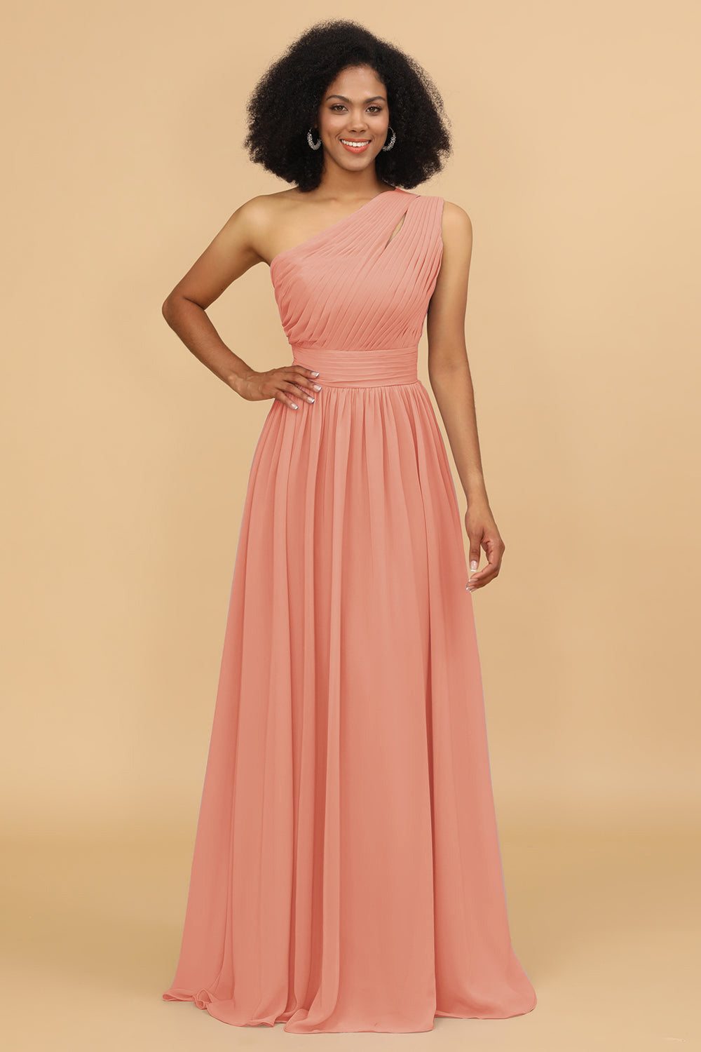 Wedtrend Women Bridesmaids A Line One Shoulder Long Chiffon Wedding Party Formal Bridesmaid Dress with Ruffles WEDTREND Wedtrend Women Bridesmaids A Line One Shoulder Long Chiffon Wedding Party Formal Bridesmaid Dress with Ruffles WEDTREND