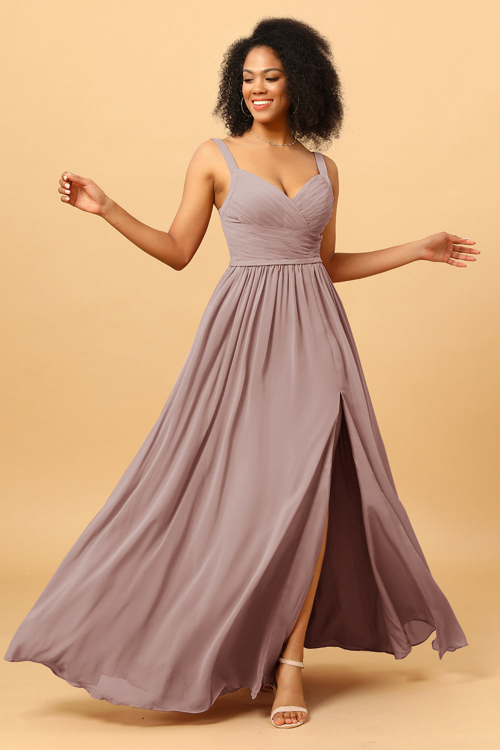 Wedtrend Women Bridesmaids Spaghetti Straps Long Chiffon Bridesmaid Dress with Slit WEDTREND Wedtrend Women Bridesmaids Spaghetti Straps Long Chiffon Bridesmaid Dress with Slit WEDTREND
