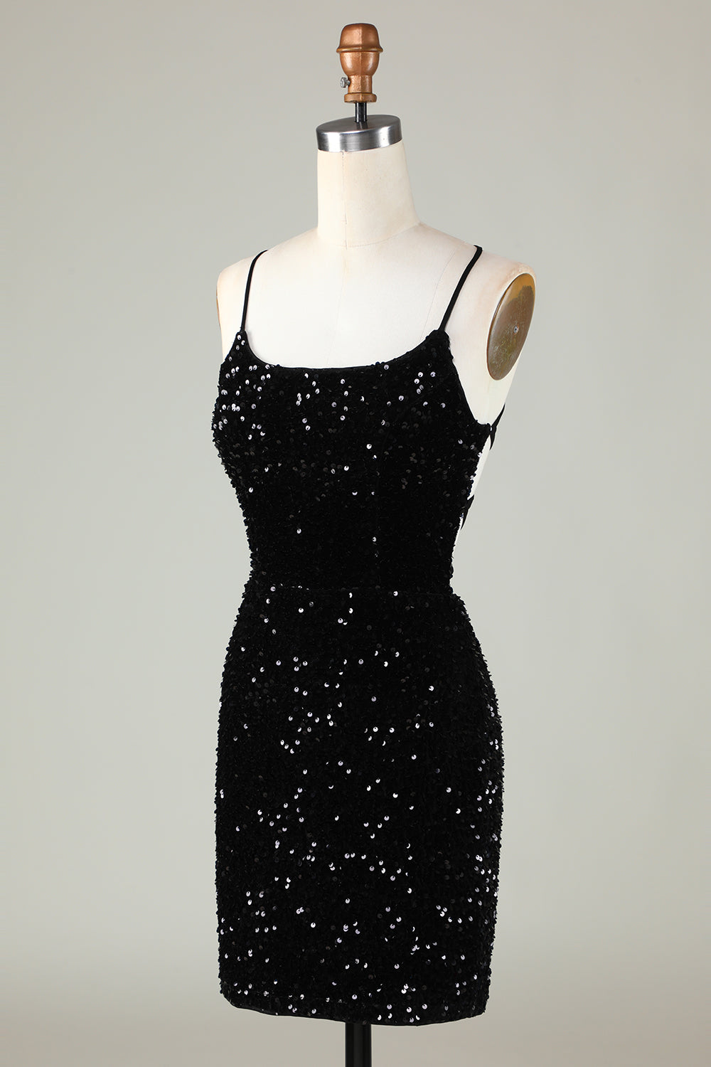 Wedtrend Women Black Homecoming Dress Sheath Spaghetti Straps Criss Cross Back Short Prom Dress With Sequins WEDTREND Wedtrend Women Black Homecoming Dress Sheath Spaghetti Straps Criss Cross Back Short Prom Dress With Sequins WEDTREND