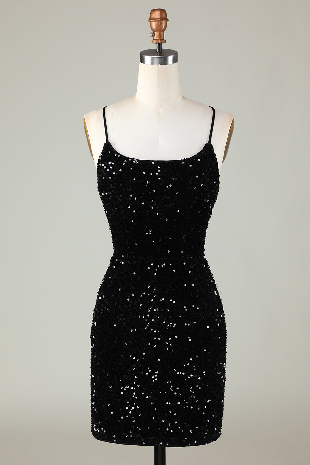 Wedtrend Women Black Homecoming Dress Sheath Spaghetti Straps Criss Cross Back Short Prom Dress With Sequins WEDTREND Wedtrend Women Black Homecoming Dress Sheath Spaghetti Straps Criss Cross Back Short Prom Dress With Sequins WEDTREND