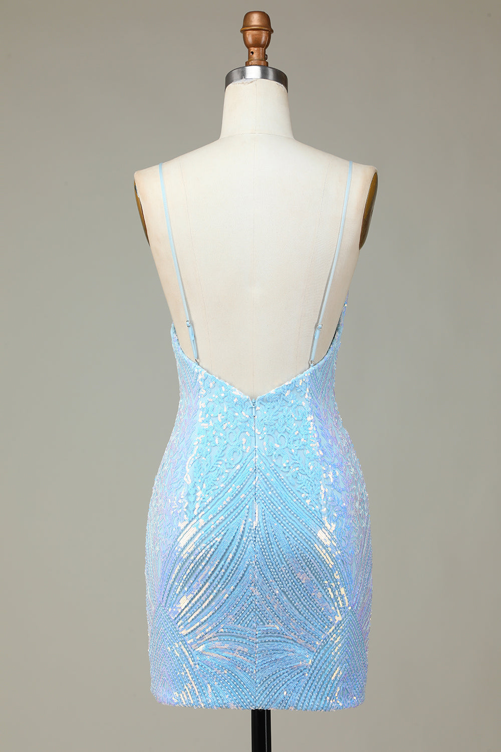 Wedtrend Women Sparkly Blue Short Homecoming Dress Sheath Spaghetti Straps Backless Sequins Graduation Dress WEDTREND Wedtrend Women Sparkly Blue Short Homecoming Dress Sheath Spaghetti Straps Backless Sequins Graduation Dress WEDTREND