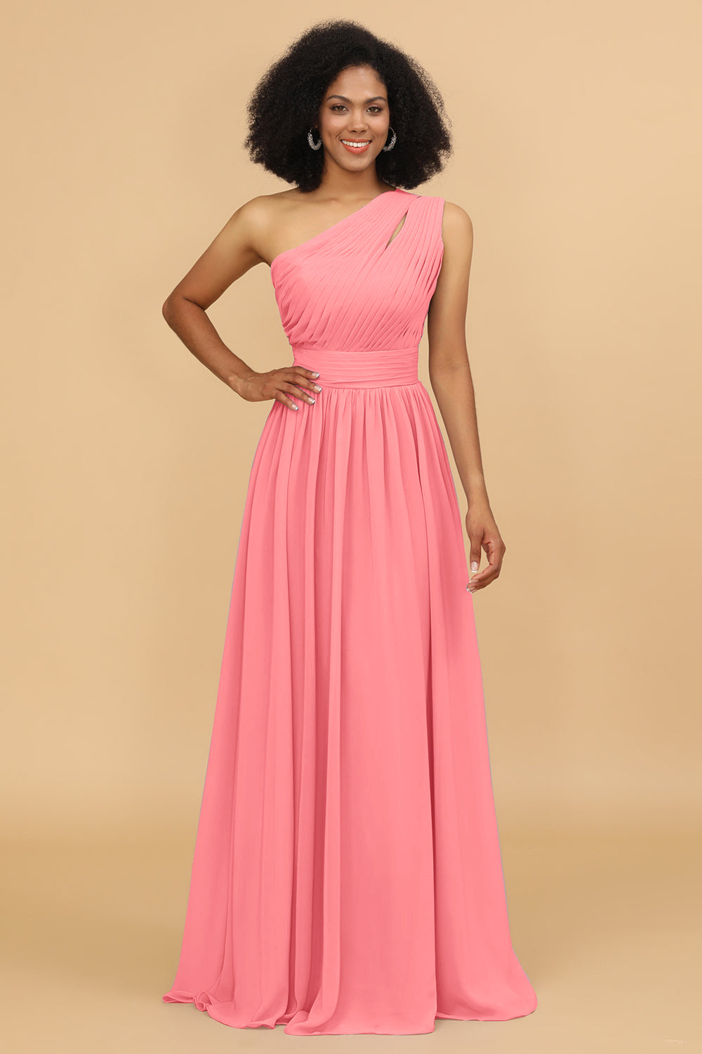 Wedtrend Women Bridesmaids A Line One Shoulder Long Chiffon Wedding Party Formal Bridesmaid Dress with Ruffles WEDTREND Wedtrend Women Bridesmaids A Line One Shoulder Long Chiffon Wedding Party Formal Bridesmaid Dress with Ruffles WEDTREND